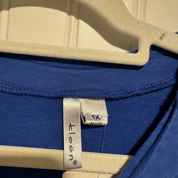 Kleen Lapis Blue Cotton Tunic Top Lagenlook NEW Plus Size 1X - Picture 4 of 7